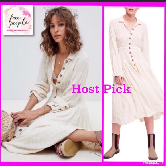 Free People Dresses & Skirts - NWT💜FREE PEOPLE💜Boho Embroidered Maxi Dress